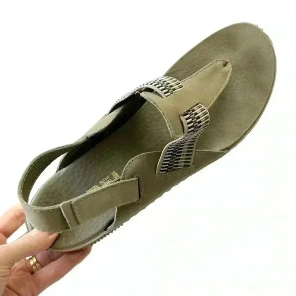 SOREL Out N About Plus Leather Walking Sandal Comfort Sporty Green Size 12 - Picture 16 of 16